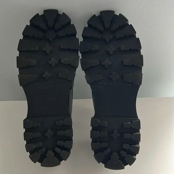 NWOT Abercrombie & Fitch Pamela chunky platform loafers in black Size 8.5 - Picture 10 of 13